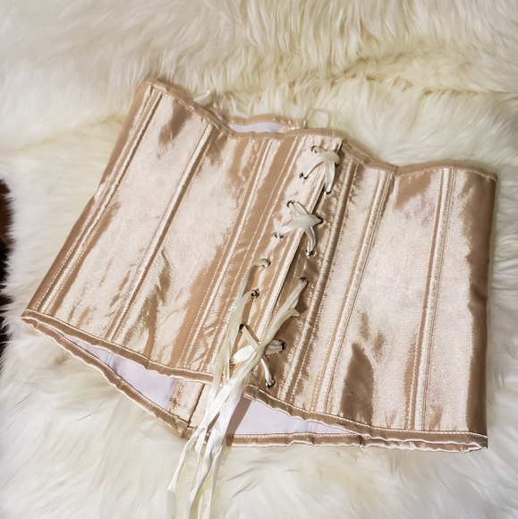 Satin underbust waist training corset - Picture 2 of 4
